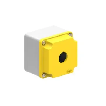 Lovato Yellow Aluminium Alloy LPZM Empty Control Station - 1 Hole 22.5 Diameter - LPZM1A5 product image