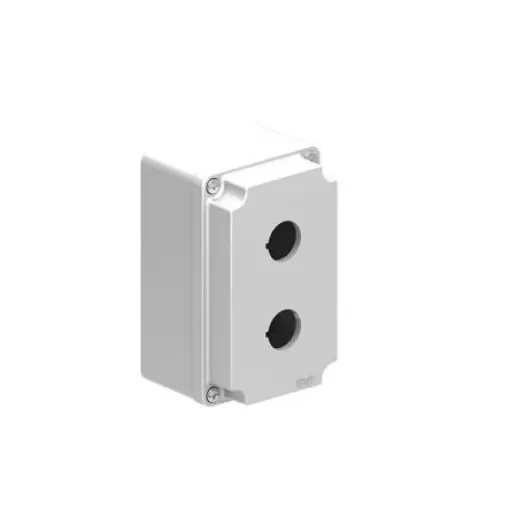 Lovato Grey Aluminium Alloy LPZM Empty Control Station - 2 Hole 22.5mm Diameter - LPZM2A8 product image