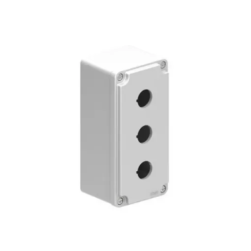 Lovato Grey Aluminium Alloy LPZM Empty Control Station - 3 Hole 22mm Diameter - LPZM3A8 product image