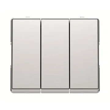 ABB Grey Rocker Light Switch, 1 Way, 3 Gang, Millenium - 2CLA630400N1101 product image