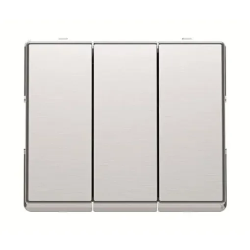 ABB Grey Rocker Light Switch, 1 Way, 3 Gang, Millenium - 2CLA630400N1101 product image