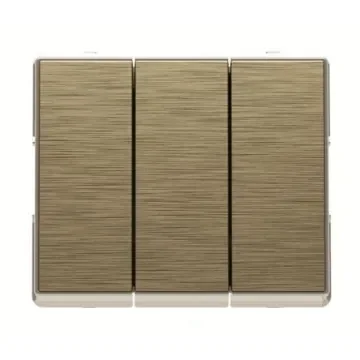 ABB Silver Rocker Light Switch, 1 Way, 3 Gang, Millenium - 2CLA630400N1601 product image