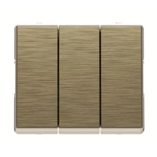 ABB Silver Rocker Light Switch, 1 Way, 3 Gang, Millenium - 2CLA630400N1601 product image