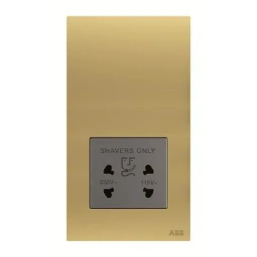 ABB Gold 1 Gang Plug Socket, 2 Poles, 20A, Outdoor Use - 2CLA680309N1701 product image