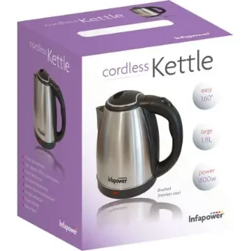 Infapower 1.8L 1800W Kettle, Stainless Steel - X503 product image