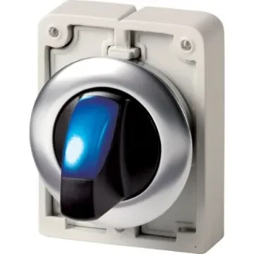 Eaton Series M30 Series 2 Position Selector Switch Head, 30mm Cutout, Blue Handle - 188197 M30I-FWLK-B product image
