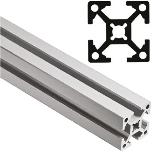 FlexLink Silver Aluminium Profile Strut, 22 x 22 mm, 5.6mm Groove, 3000mm Length, Series XD - XDBM 3X22 product image