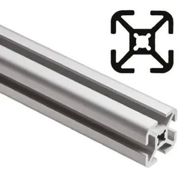 FlexLink Silver Aluminium Profile Strut, 22 x 22 mm, 5.6mm Groove, 2000mm Length, Series XD - XDEB 2X22 product image