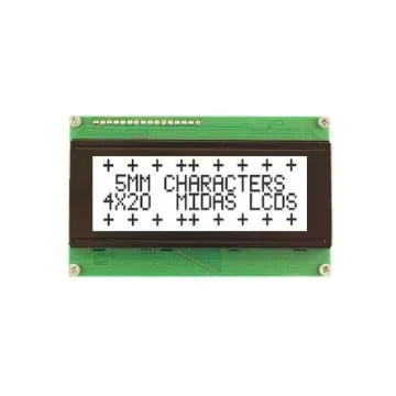 Midas MC42005A6W-FPTLWS-V2 Alphanumeric LCD Alphanumeric Display, 4 Rows by 20 Characters product image