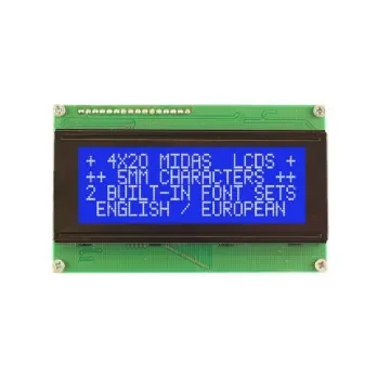 Midas MC42005A6WK-BNMLW-V2 Alphanumeric LCD Alphanumeric Display, 4 Rows by 20 Characters product image