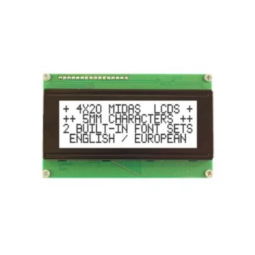 Midas MC42005A6WK-FPTLW-V2 Alphanumeric LCD Alphanumeric Display, 4 Rows by 20 Characters product image