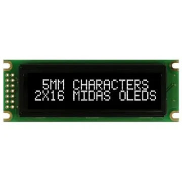 Midas White OLED Display COB Parallel Interface - MCOB21605C1V-EWP product image