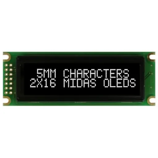 Midas White OLED Display COB Parallel Interface - MCOB21605C1V-EWP product image