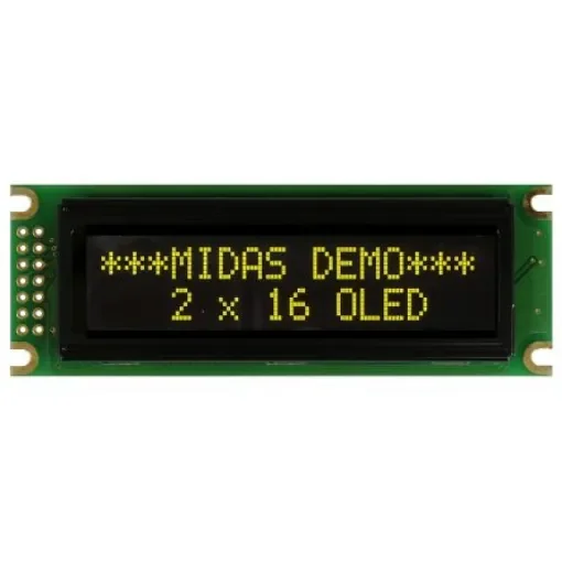 Midas Yellow OLED Display COB Parallel Interface - MCOB21605C1V-EYP product image