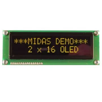 Midas Yellow OLED Display COB Parallel Interface - MCOB21609AV-EYP product image