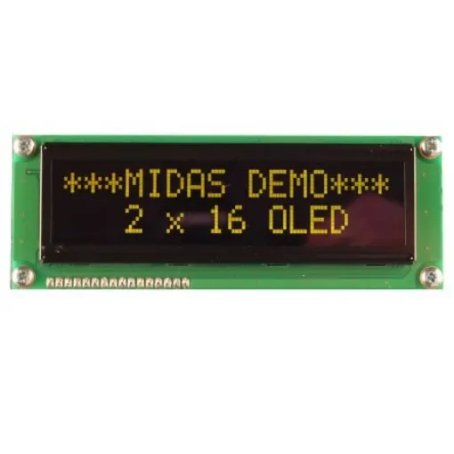 Midas Yellow OLED Display COB Parallel Interface - MCOB21609AV-EYP product image