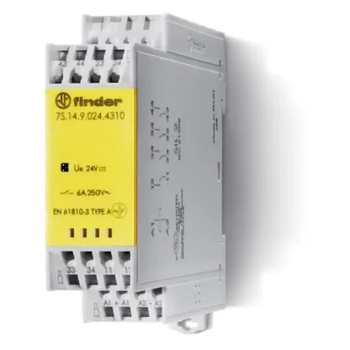 Finder Force Guided Relay, 230V ac Coil Voltage, 6 Pole, 4NO/2NC - 7S.16.8.230.5420 product image
