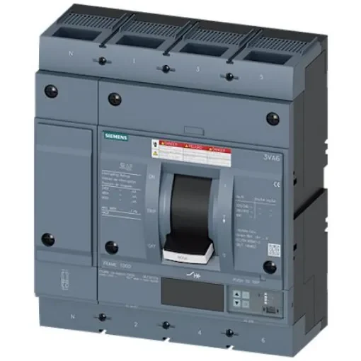 Siemens, SENTRON MCCB Molded Case Circuit Breaker 4P 800A, Breaking Capacity 35 kA, Fixed Mount - 3VA6580-5KT42-0AA0 product image