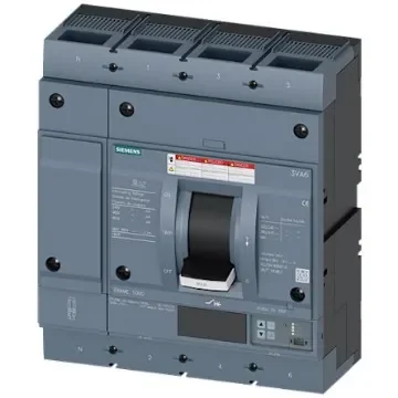 Siemens, SENTRON MCCB Molded Case Circuit Breaker 4P 600A, Breaking Capacity 100 kA, Fixed Mount - 3VA6560-7JT42-0AA0 product image