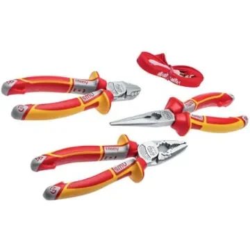 NWS NW782 3-Piece Combination Plier Set, VDE/1000V, 180 mm Overall - NW782-3K product image