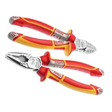NWS NW860 2-Piece Combination Plier Set, Straight Tip, VDE/1000V, 180 mm Overall - NW860-3K product image
