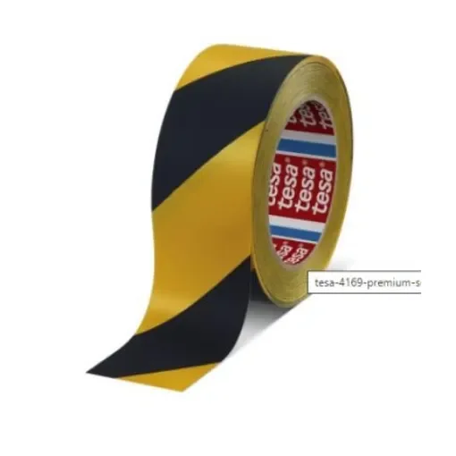 Tesa 4169 Black, Yellow High Visibility Tape 50mm x 33m - 04169-00063-94 product image