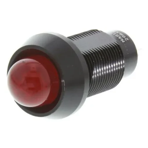 Marl Red Panel Mount Indicator, 1.9V dc, 12.7mm Mounting Hole Size, Solder Tab Termination - 651-102-04 product image