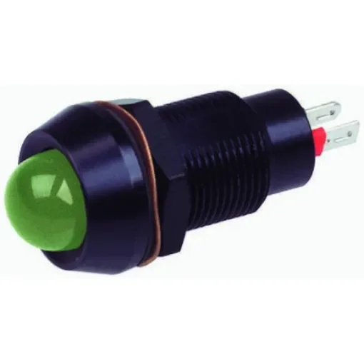 Marl Red Panel Mount Indicator, 2V dc, 12.7mm Mounting Hole Size, Solder Tab Termination - 651-105-04 product image