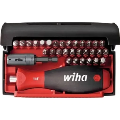 Wiha Bit Holder 33 Pieces, Hexagon, Phillips, Pozidriv, Slotted, Torx - 34686 product image