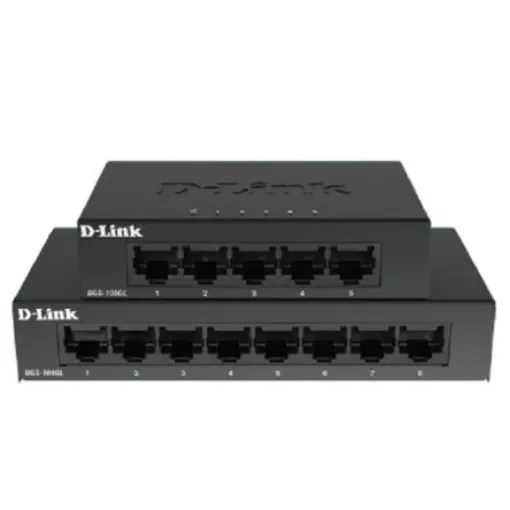 D-Link 8-Port Gigabit Unmanaged Desktop Switch DGS-105, Unmanaged 8 Port Gigabit Switch, UK - DGS-108GL/B product image