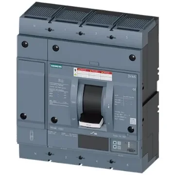 Siemens, SENTRON MCCB Molded Case Circuit Breaker 4P 600A, Breaking Capacity 100 kA, Fixed Mount - 3VA6560-7KQ46-2AA0 product image