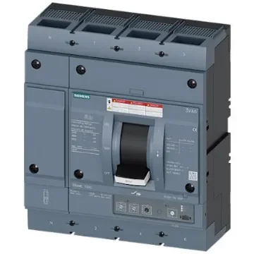 Siemens, SENTRON MCCB Molded Case Circuit Breaker 4P 600A, Breaking Capacity 65 kA, Fixed Mount - 3VA6560-6HL42-2AA0 product image