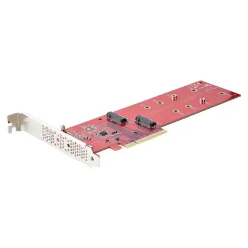 StarTech.com 2 port M2 M-key M2 PCIe SSD Adapter - DUAL-M2-PCIE-CARD-B product image