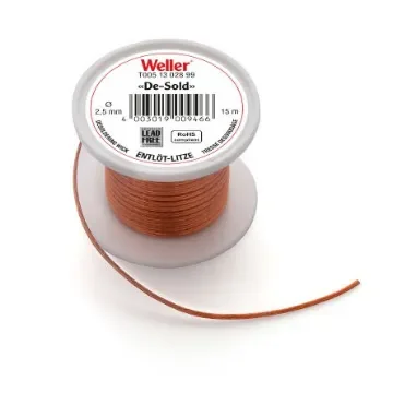 Weller T0051302899 15m Lead Free No Desoldering Braid, Width 2.5mm product image