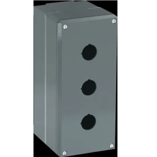 ABB Grey Aluminium Modular Metal Push Button Enclosure - 3 Hole - 1SFA170803R1003 product image