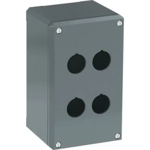 ABB Grey Aluminium Modular Metal Push Button Enclosure - 4 Hole - 1SFA170804R1004 product image