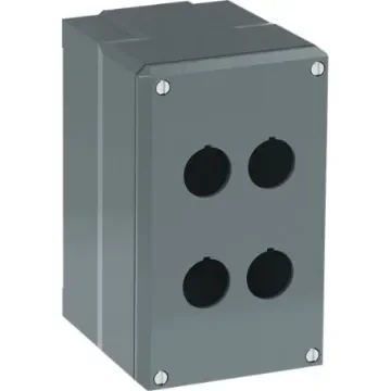 ABB Grey Aluminium Modular Metal Push Button Enclosure - 4 Hole - 1SFA170834R1004 product image