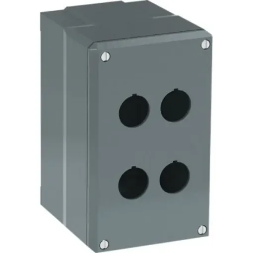 ABB Grey Aluminium Modular Metal Push Button Enclosure - 4 Hole - 1SFA170834R1004 product image