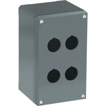 ABB Grey Aluminium Modular Metal Push Button Enclosure - 4 Hole - 1SFA170850R3004 product image