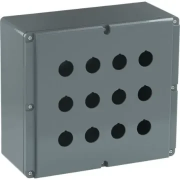 ABB Grey Aluminium Modular Metal Push Button Enclosure - 12 Hole - 1SFA170857R3012 product image