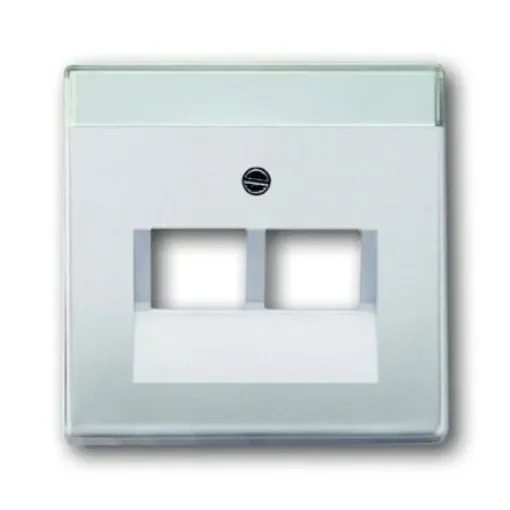 ABB White 2 Gang Metal RJ45 Cover Plate - 2CKA001710A3764 product image