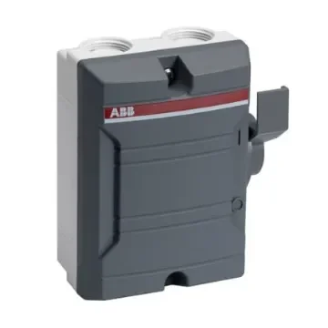 ABB 3P Pole Screw Mount Switch Disconnector - 25A Maximum Current, 7.5kW Power Rating, IP65 - 2CMA142403R1000 product image