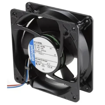ebm-papst 4100 NH5 - S-Force Series Axial Fan, 24 V dc, DC Operation, 390m³/h, 45W, 1.875A Max, 119 x 119 x 38mm - 4114N/2H5 product image