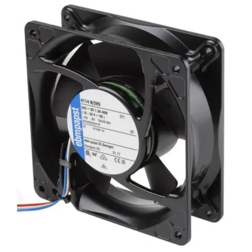 ebm-papst 4100 NH5 - S-Force Series Axial Fan, 24 V dc, DC Operation, 390m³/h, 45W, 1.875A Max, 119 x 119 x 38mm - 4114N/2H5 product image