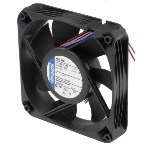 ebm-papst 4400 FN Series Axial Fan, 12 V dc, DC Operation, 225m³/h, 12W, 1A Max, 119 x 119 x 25mm - 4412FNH product image