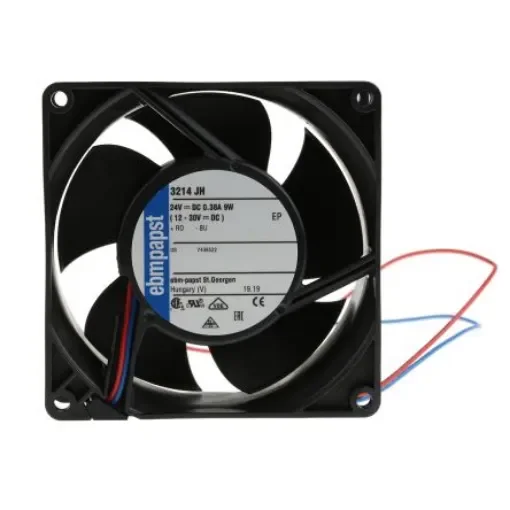 ebm-papst 3200 J - S-Force Series Axial Fan, 24 V dc, DC Operation, 146m³/h, 9W, 375mA Max, 92 x 92 x 38mm - 3214JH product image