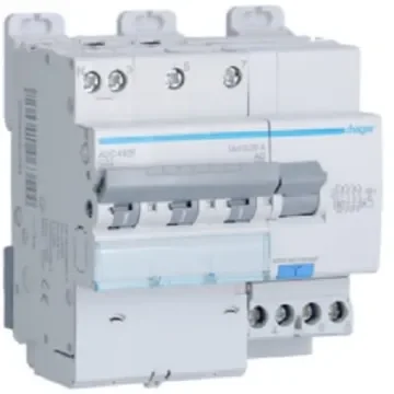 Hager RCBO, 32A Current Rating, 3P Poles, 30mA Trip Sensitivity, Type AC - ADC432F product image