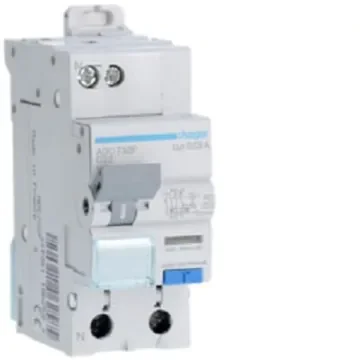 Hager RCBO, 32A Current Rating, 1P Poles, 30mA Trip Sensitivity, Type AC - ADC732F product image