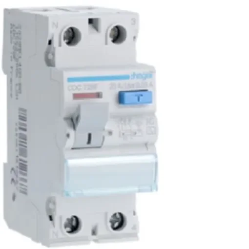 Hager CDC RCD Switch, 25A, 2 Pole, 30mA, Type AC, 230V - CDC728F product image