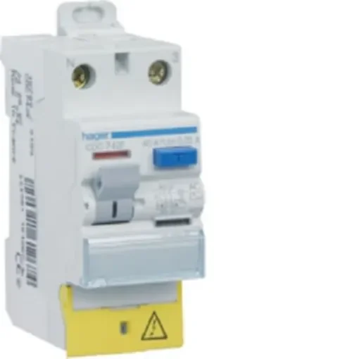 Hager CDC RCD Switch, 40A, 2 Pole, 30mA, Type AC, 230V - CDC742F product image